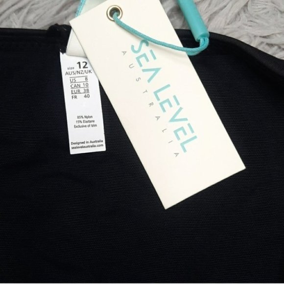 SEA LEVEL AUSTRALIA Black Mid Bikini Bottom 8 - Picture 7 of 7